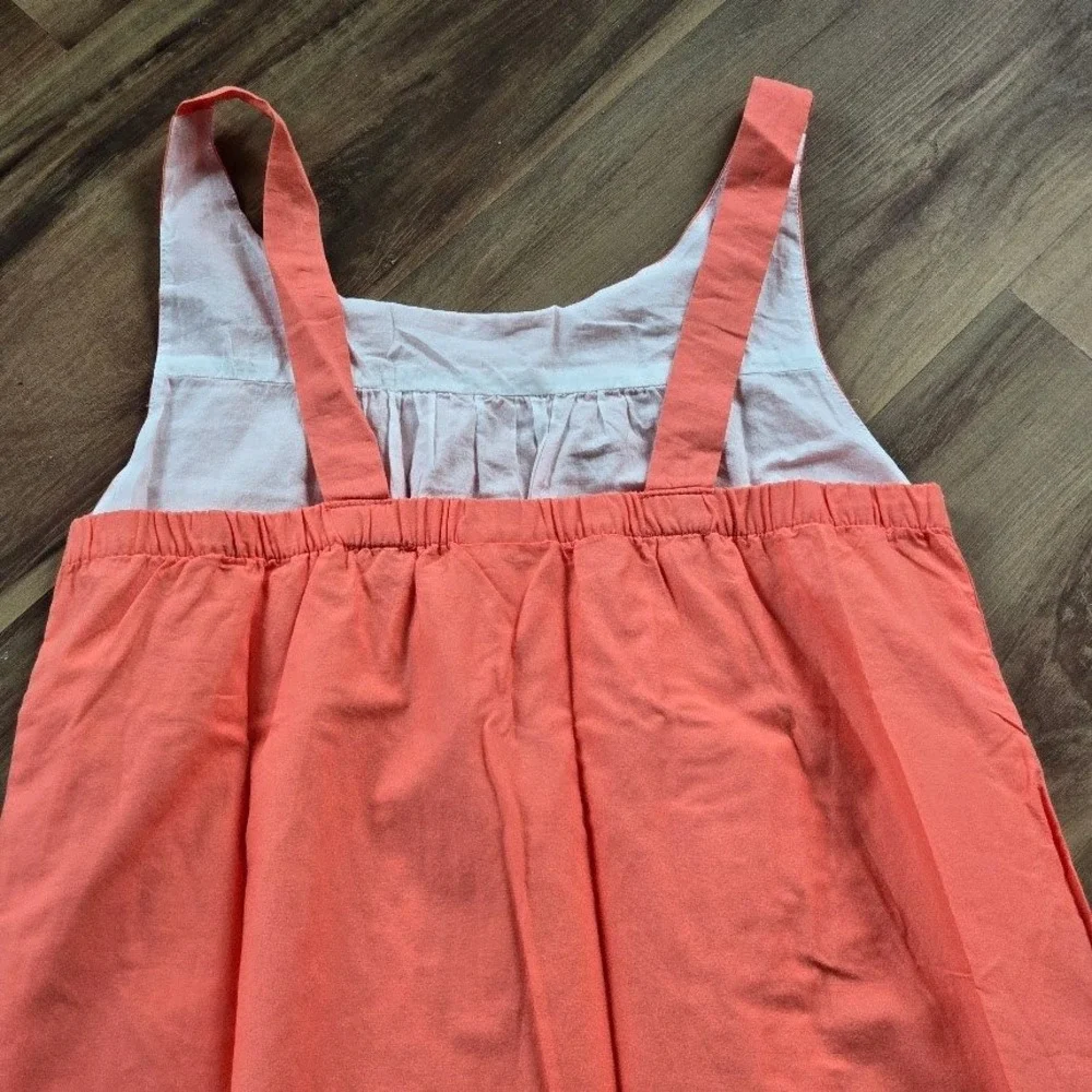 Crazy 8 Sleeveless Dress Kids XL‎ 14 Coral Pink Eyelet Boho Cottagecore Cotton